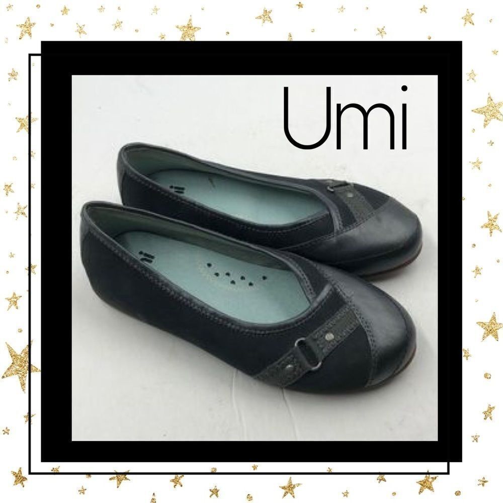 Umi Little Girl’s Designer Navy Blue Flats 12